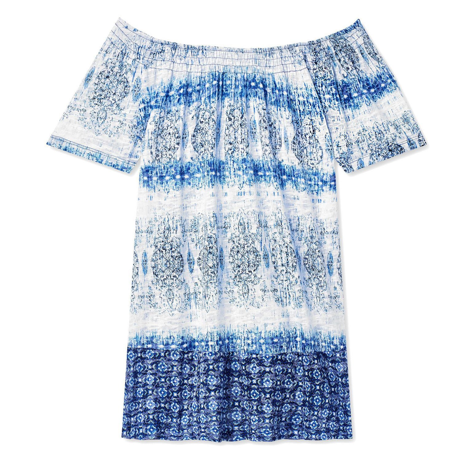 George Women's Border Print Knit Top