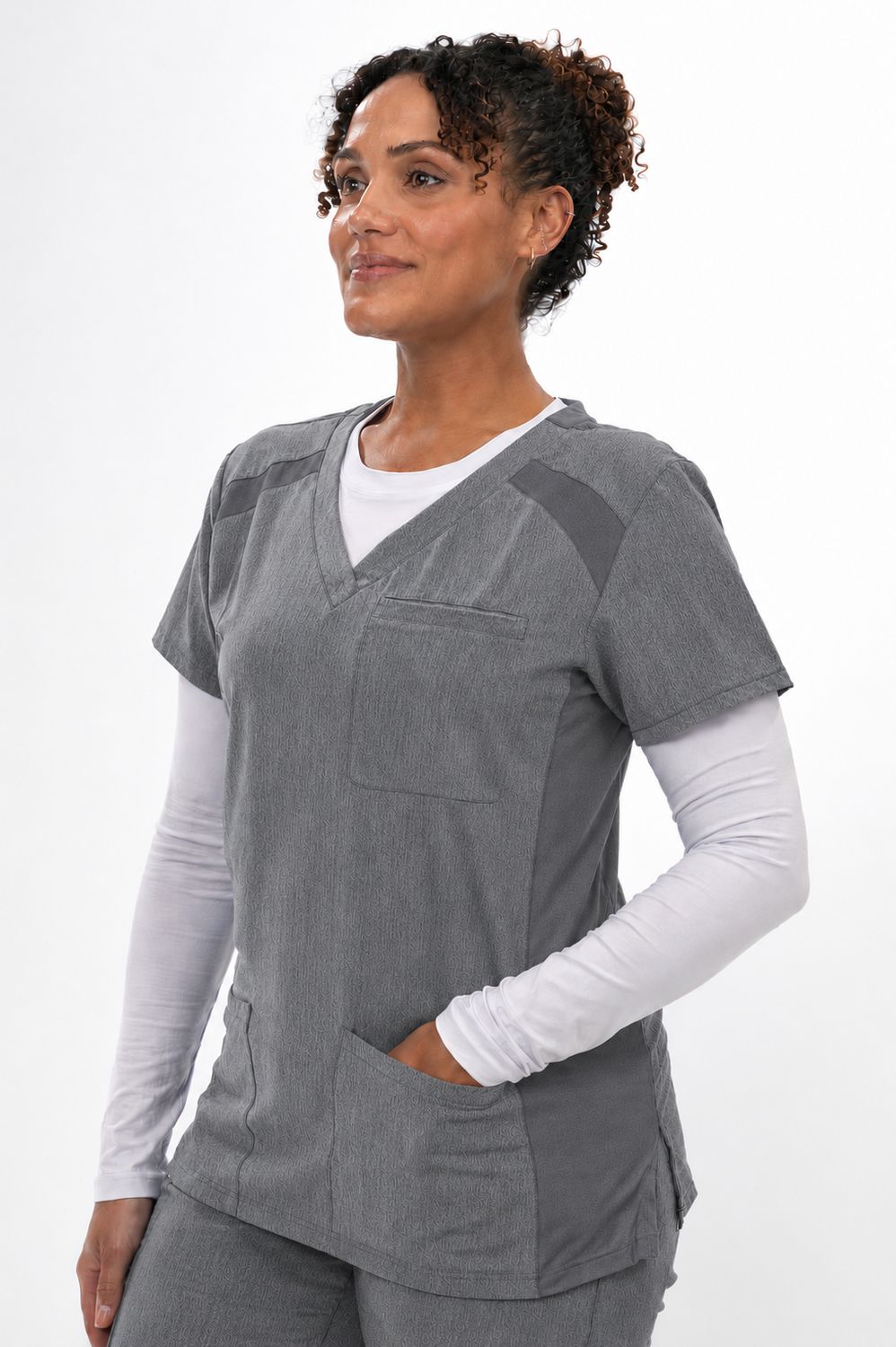 Haut Zinnia Scrubs Flexie en rayonne à col V