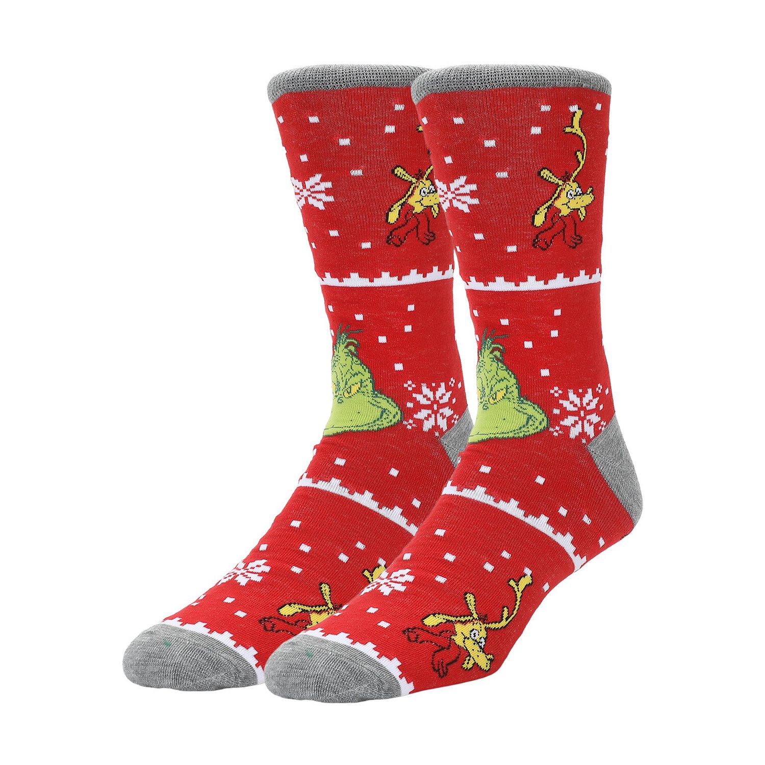 Lot De 3 Paires De Chaussettes Hautes Dr. Seuss Le Grinch Pour Hommes Dans Une Boîte Cadeau De Collection