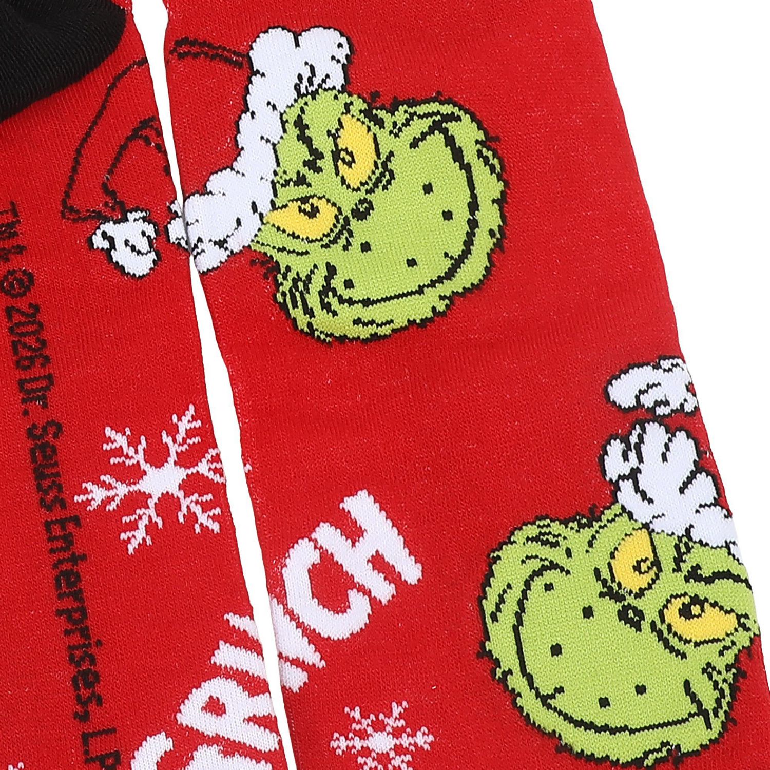 Lot De 3 Paires De Chaussettes Hautes Dr. Seuss Le Grinch Pour Hommes Dans Une Boîte Cadeau De Collection