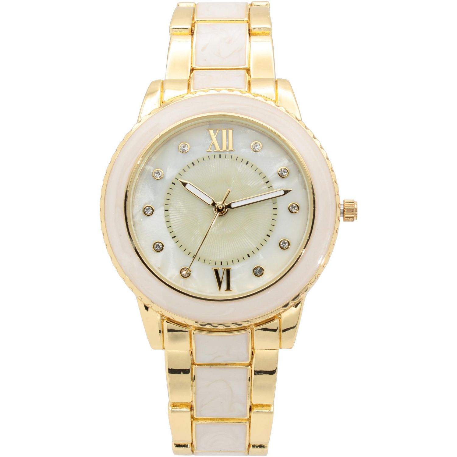 Montre Bracelet Femme Dorée et Blanche