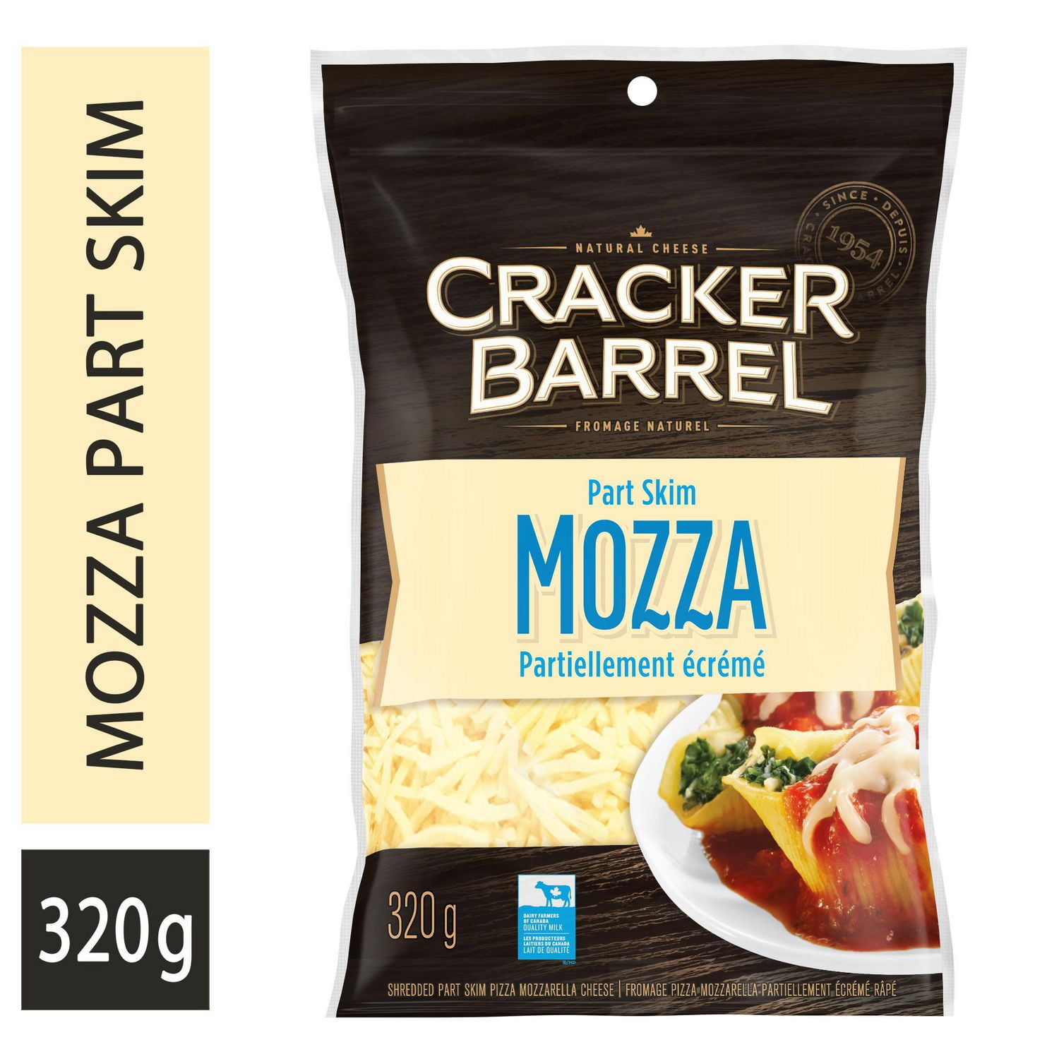 Fromage râpé Cracker Barrel Mozza Cheddar Léger