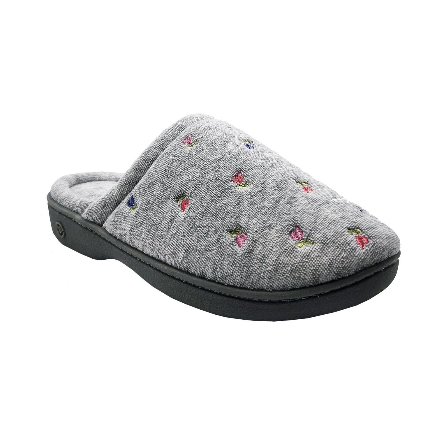 Pantoufles sabots IsotonerMD Sasha en tissu-éponge brodées