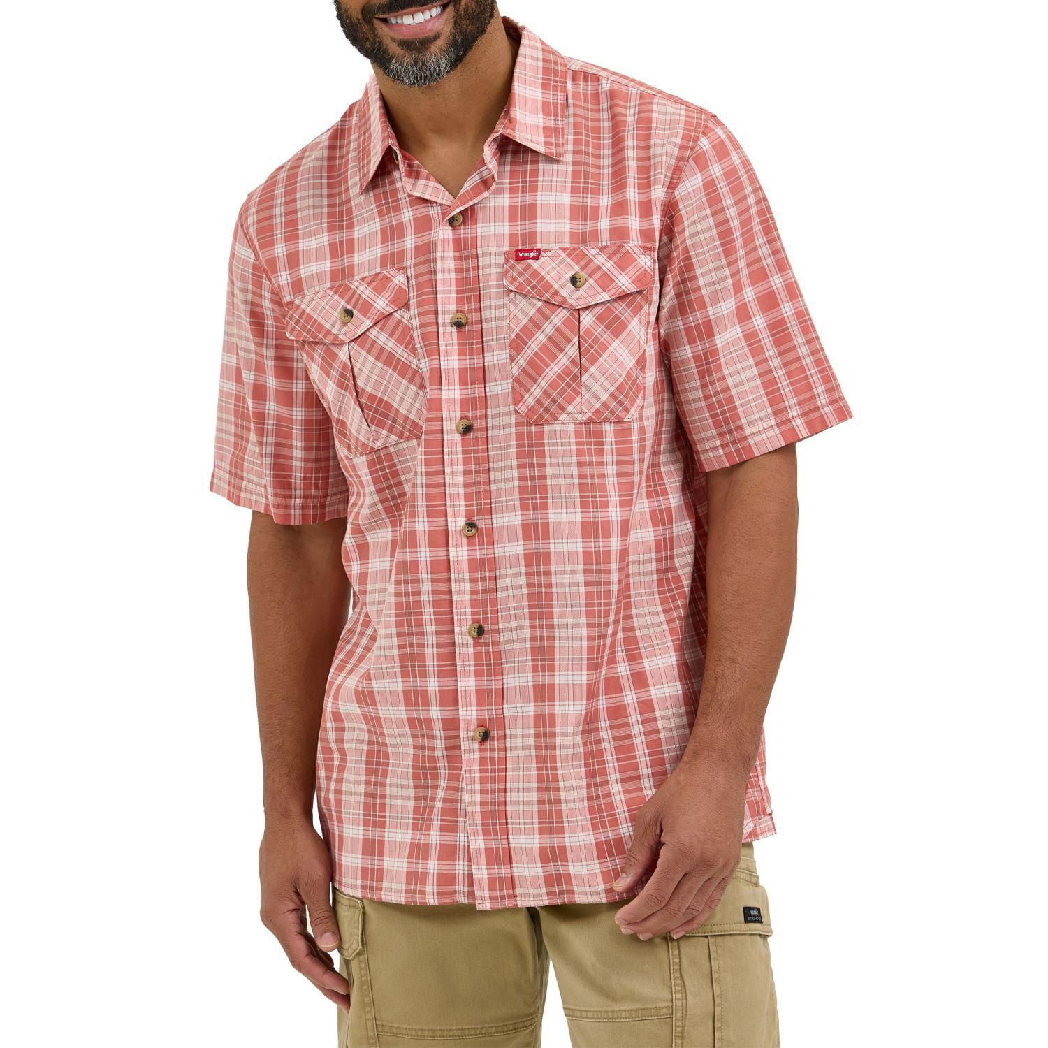 Wrangler Men's Short Sleeve Plaid Shirt
