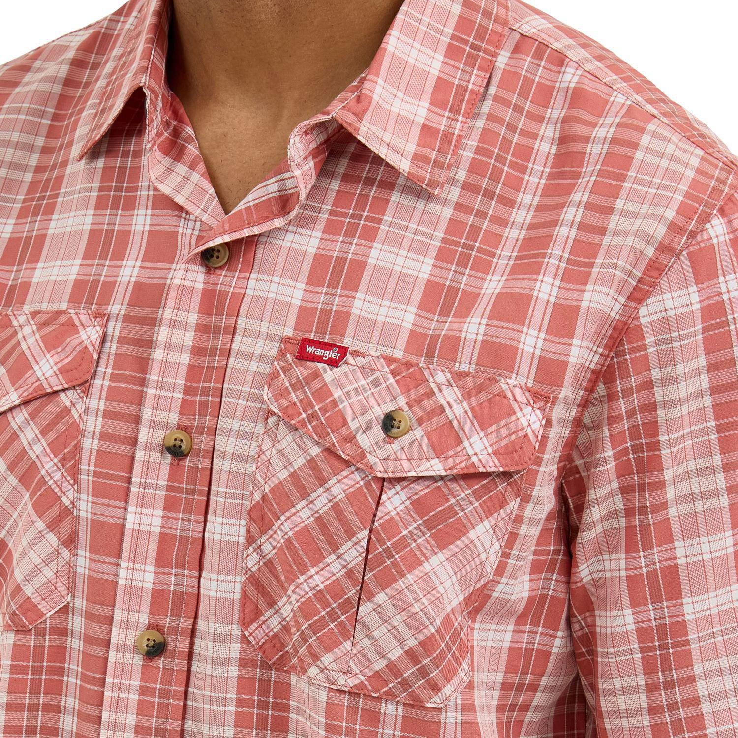 Wrangler Men's Short Sleeve Plaid Shirt