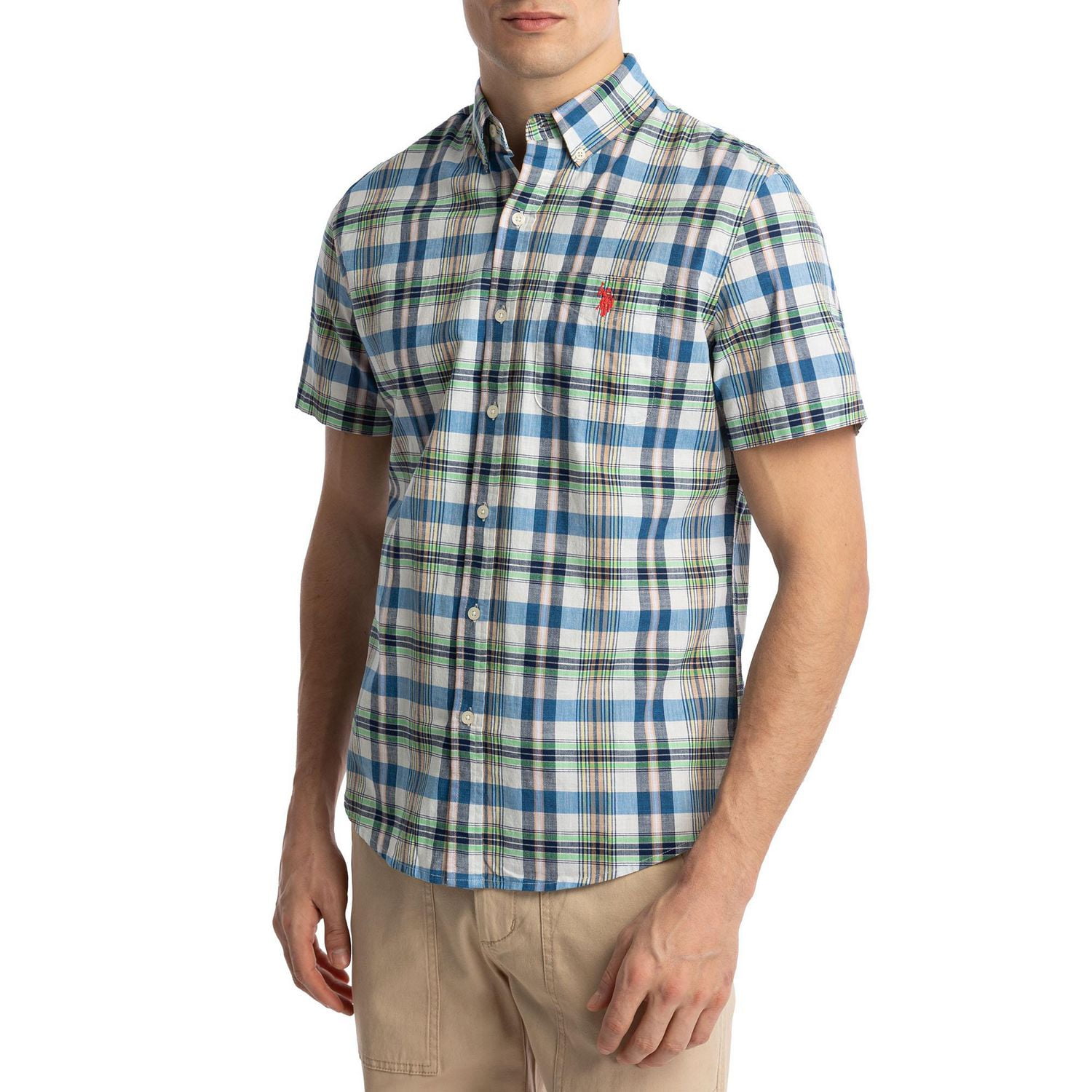 U.S. Polo Assn. Chemise Boutonnée à Manches Courtes Pour Hommes
