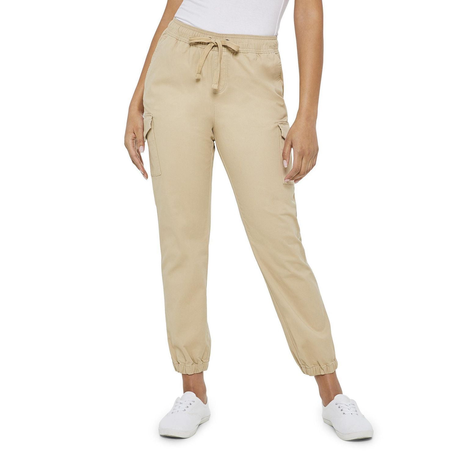 Girls Twill Woven Pull-On Cropped Jogger Pants