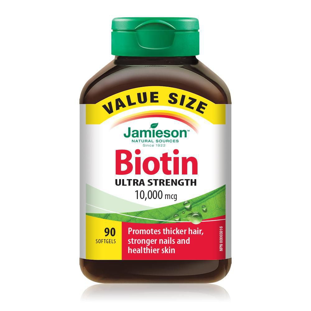 Jamieson Biotin 10,000 Mcg Softgels Value Size | Walmart Canada