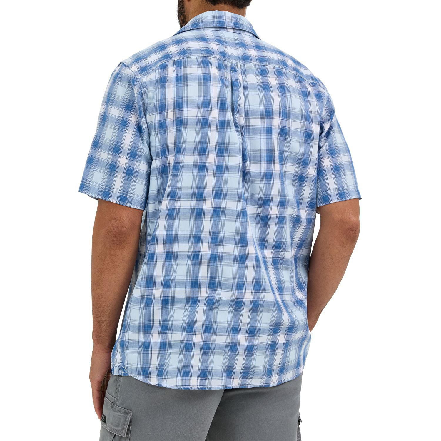 Wrangler Men's Short Sleeve Plaid Shirt, Short Sleeve Plaid