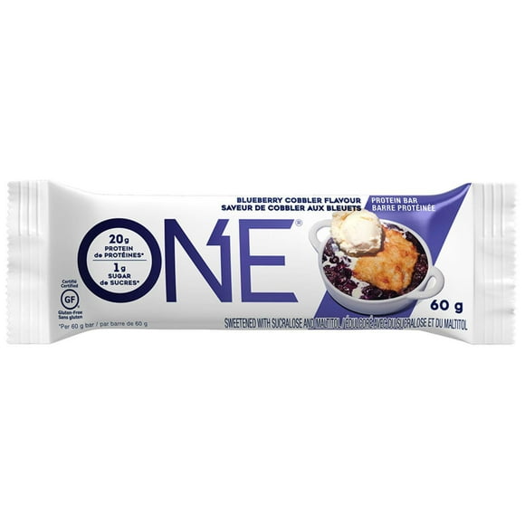 One Protein Bar Blueberry Cobbler, 20g of protein, 1g of sugar