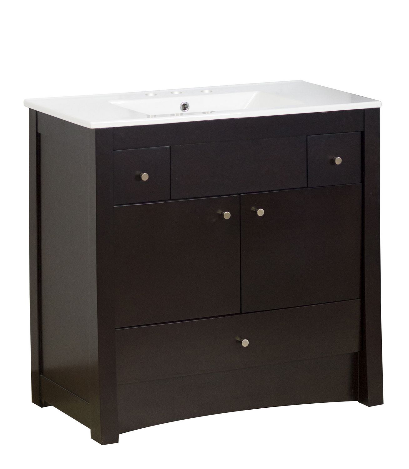 American Imaginations 35.5in. W Vanity Set Walnut Walmart Canada