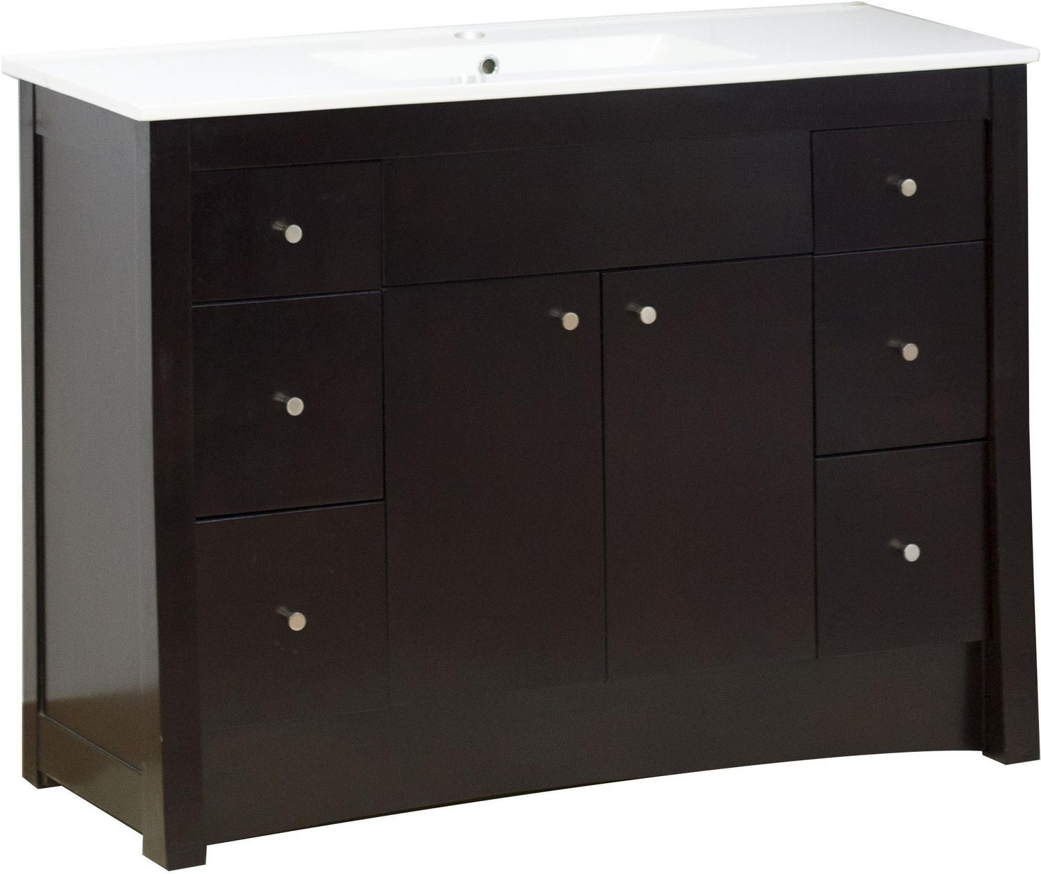 American Imaginations 48in. W Vanity Set Walnut AI1664 Walmart Canada