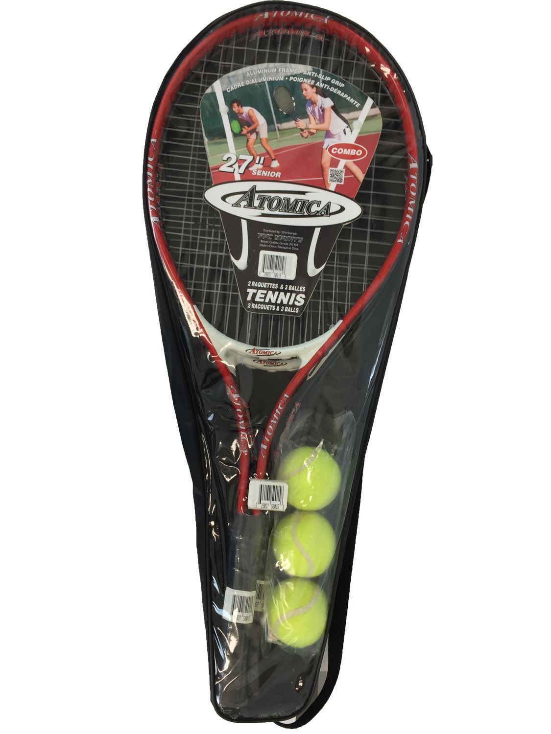 Tennis Racket Aluminium Tennis Racket Set with 2 Rackets,Suitable for All Ages New