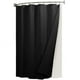 Ensemble de rideau de douche en tissu gaufre, noir – image 1 sur 1