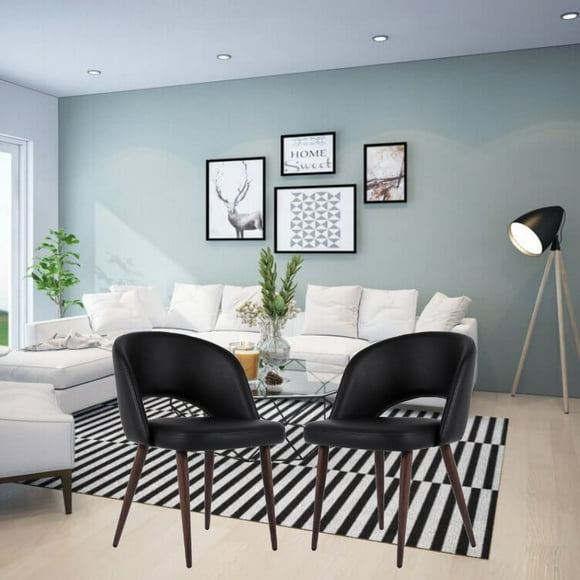 Tami Dining Chair in Grey, Grey PU Dining Chair, Metal Dining Chair, Mid-Century Dining Chair, Kitchen PU Dining Chair, Grey Dining Chair, Living Room Dining Chair, Dining Room Chair