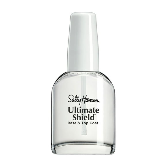 Sally Hansen Ultimate Shield® Base & Top Coat, 2 in 1, panthenol formula helps grip nail color, nylon & pro vitamin B5 formula shields nails, Protects colour