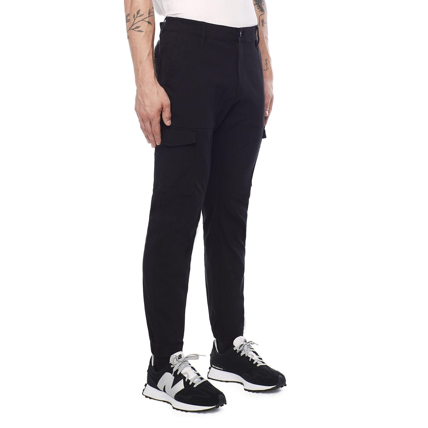 Black stretch cargo sales pants