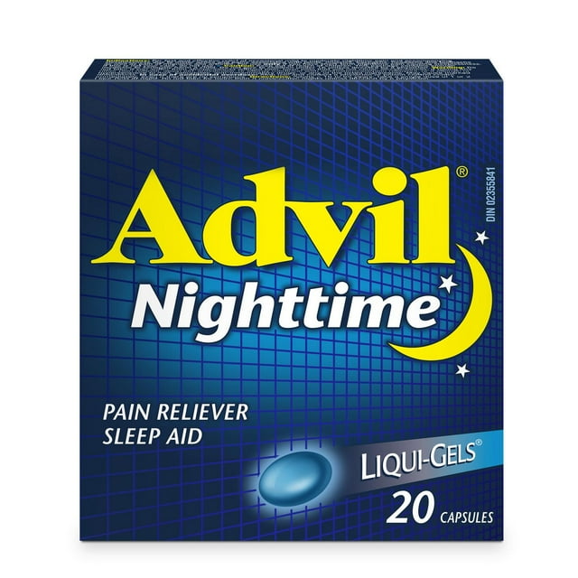 Advil Nighttime Liqui-Gels Pain Reliever and Sleep Aid, 200 mg Ibuprofen, 20 Count