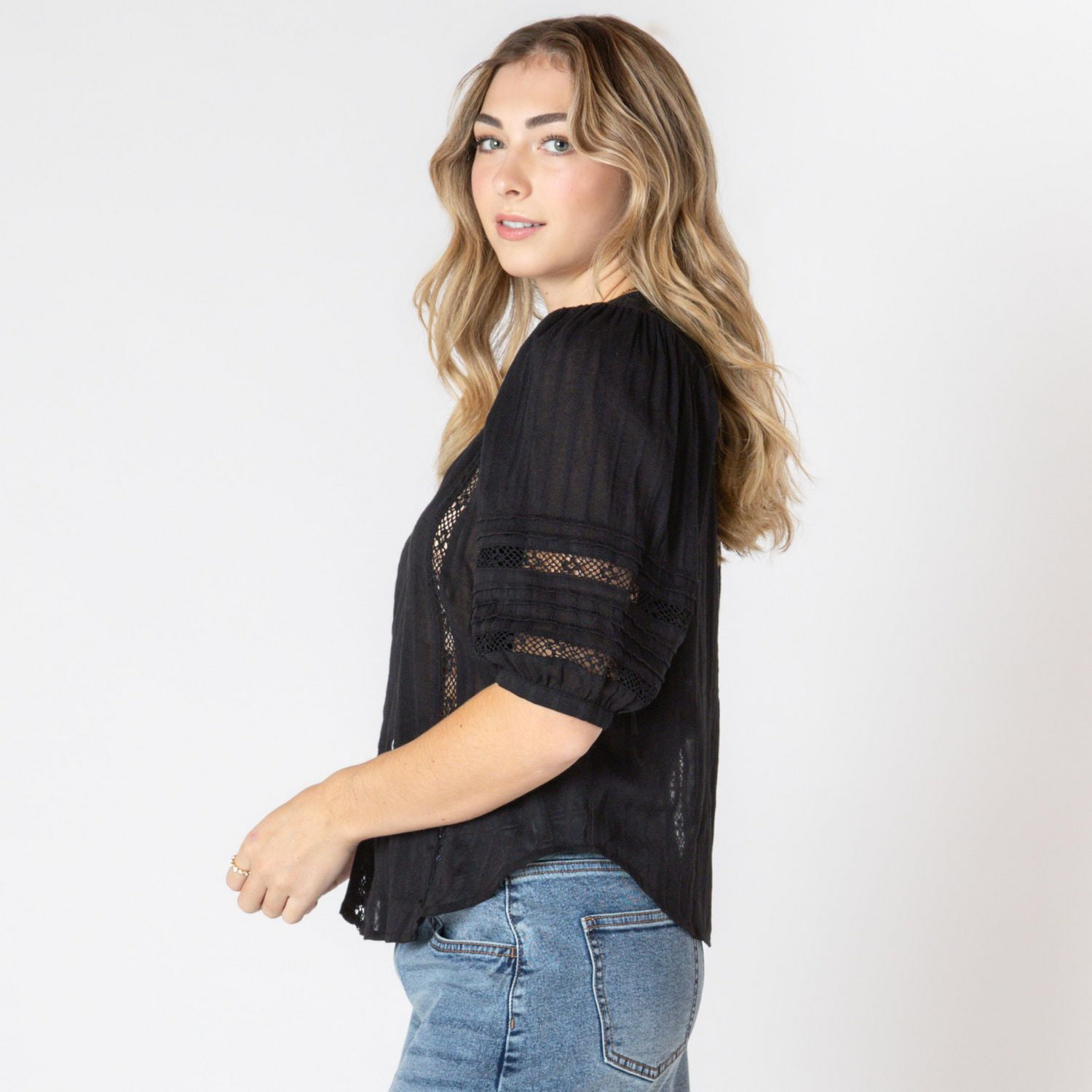 Devoted short sleeve Button up blouse, blouse