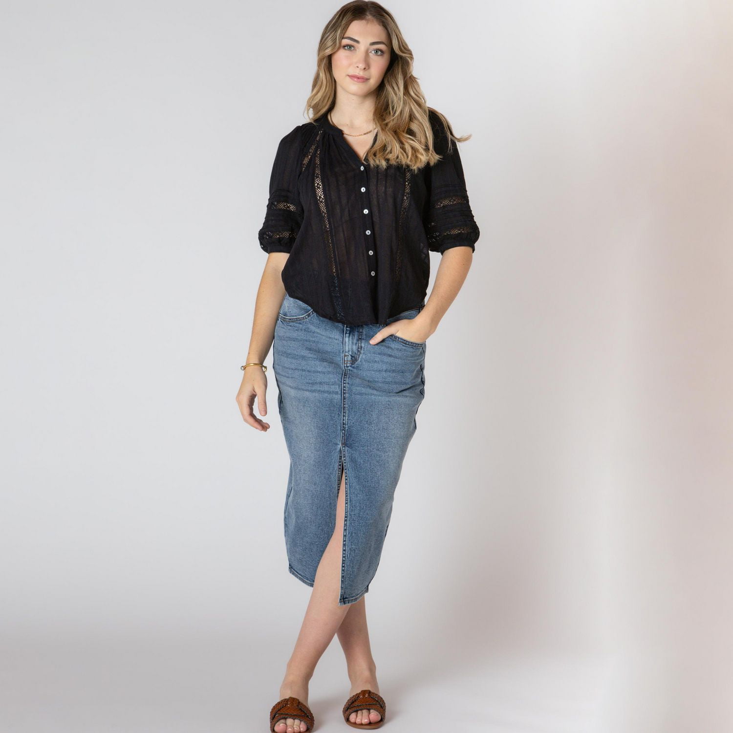 Devoted short sleeve Button up blouse, blouse