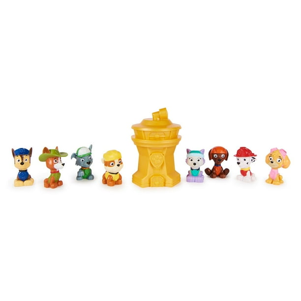 PAW Patrol, 10e anniversaire, Mini-figurine surprise à collectionner de 5  cm avec une boîte tour de contrôle (plusieurs modèles disponibles), jouets  pour enfants à partir de 3 ans 