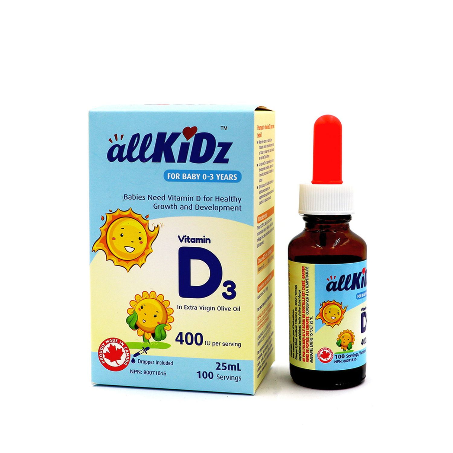 allKiDz Vitamin D3 Drops Walmart Canada