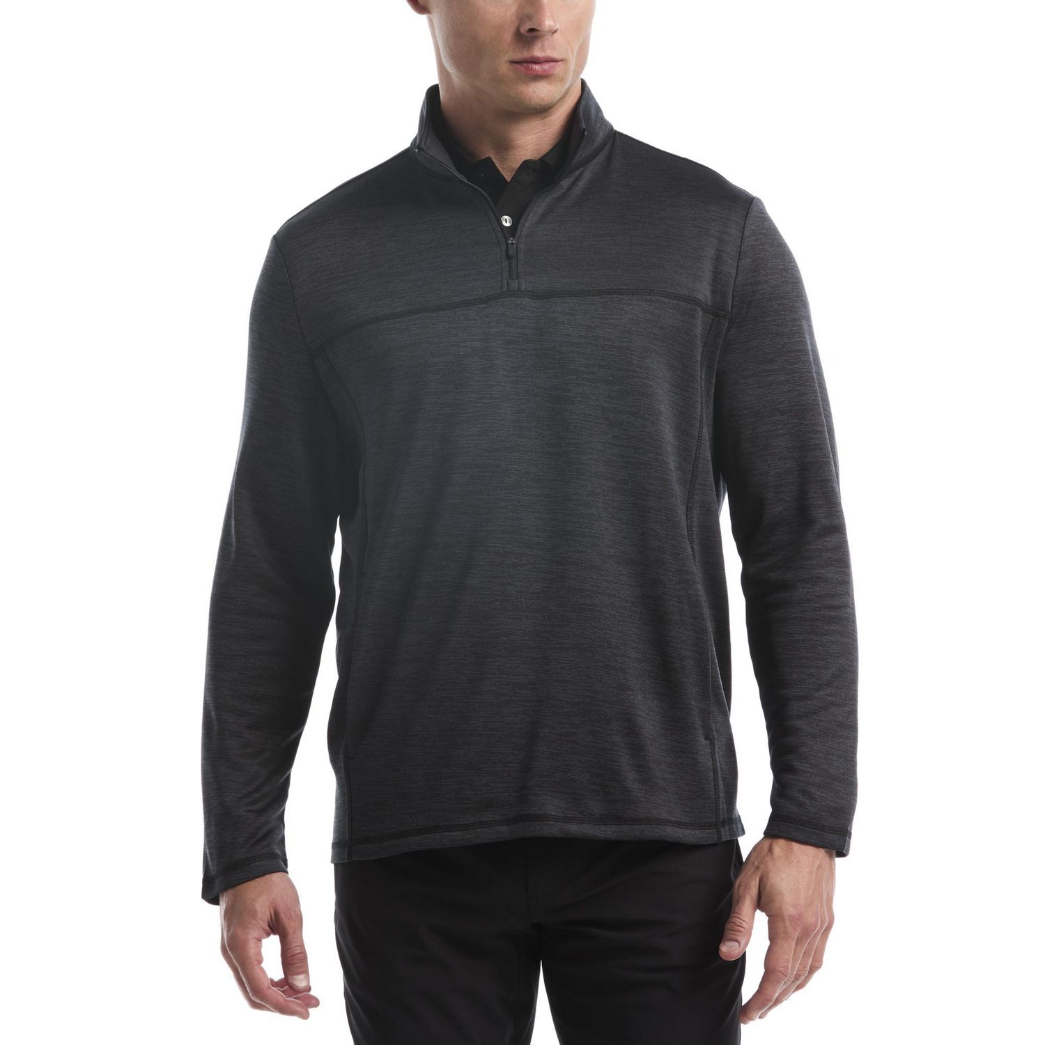 Haut en polaire unie à manches longues et fermeture éclair au quart pour homme Ben Hogan Performance
