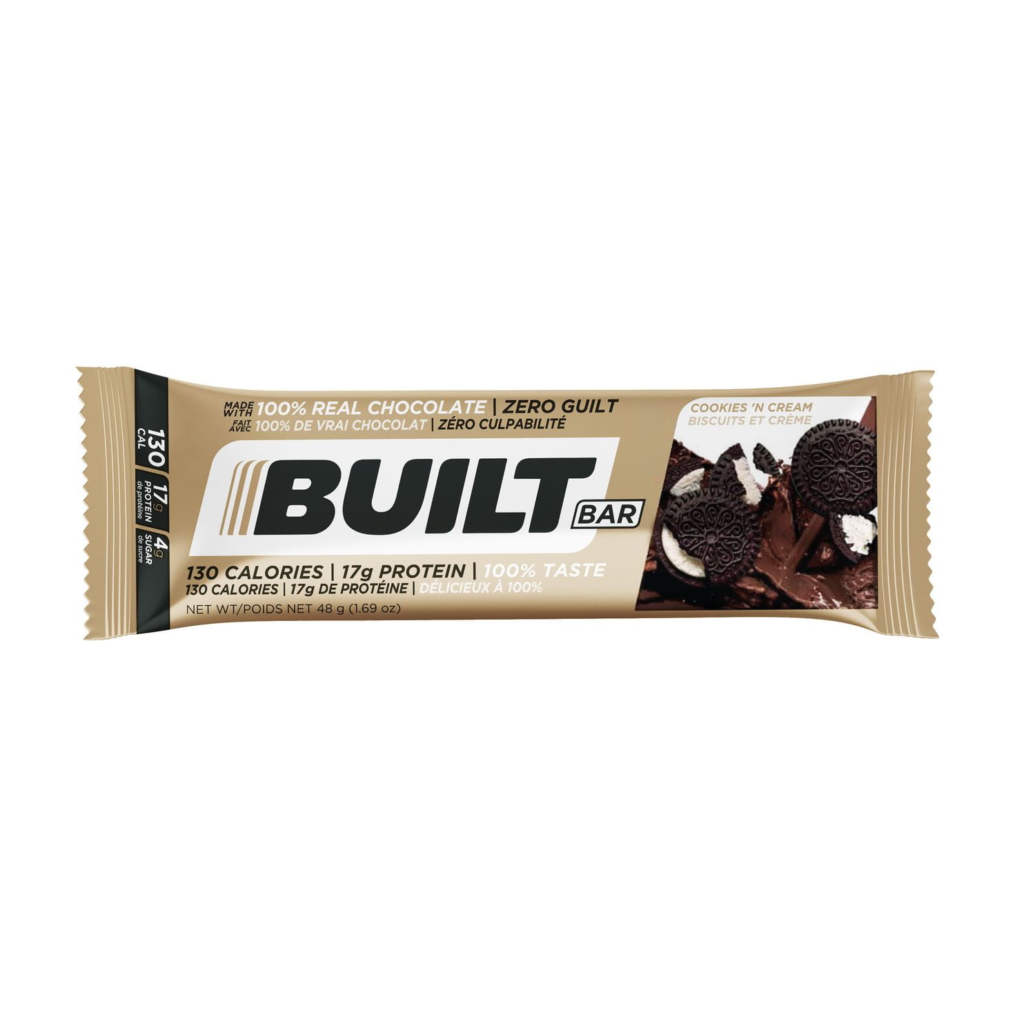 Built Bar Cookies 'N Cream, 4/box