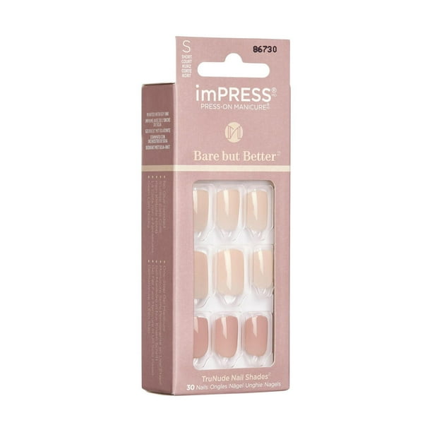 KISS Bare but Better Premium Press-On Nails, 'Yuzu', Nude Beige, Short  Almond, 33 Ct. – KISS USA
