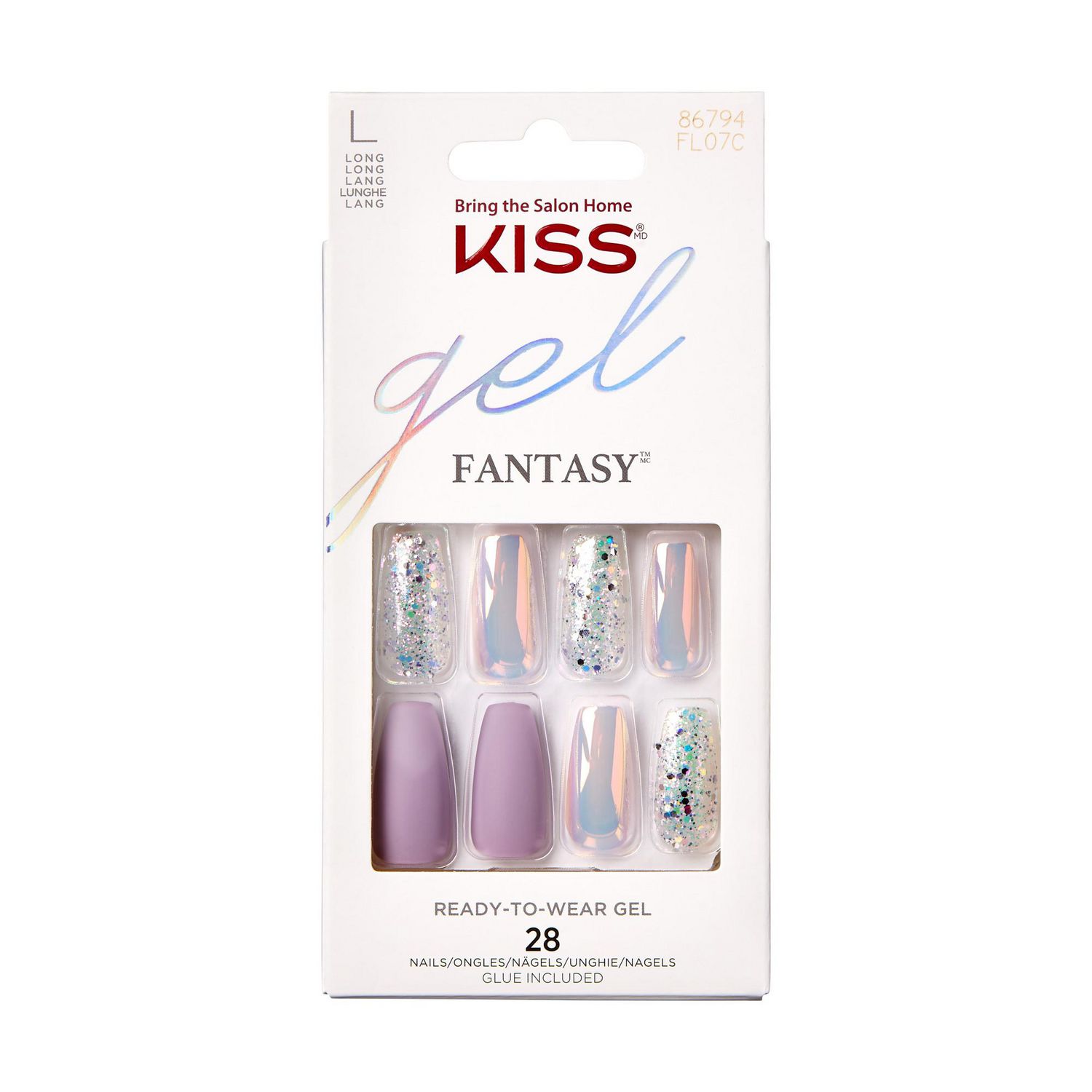 KISS Salon Acrylic Natural Nails - 100 Piece Kit Short Square - 100PS14  2-Pack - Walmart.com
