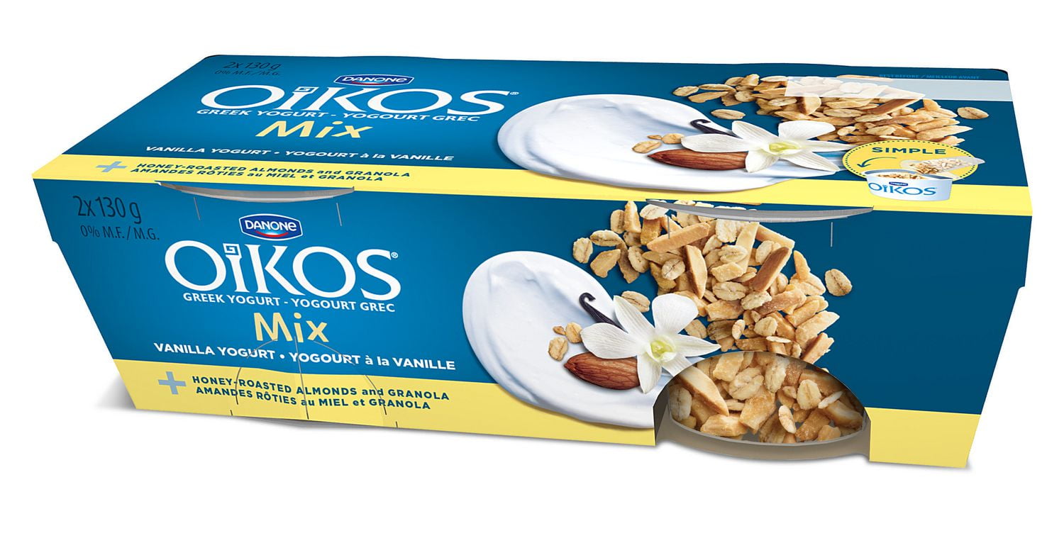 OIKOS Greek Yogurt with Granola, Vanilla Flavour, 130g (Pack of 2) Walmart Canada