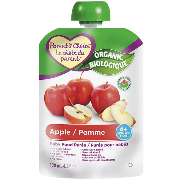 Le choix du parent Nourriture biologique pour bébé Aliments en purée - pomme
