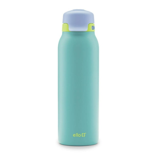 Ello Flip & Fill 32 oz Stainless Steel Water Bottle with Flip-Top Lid ...