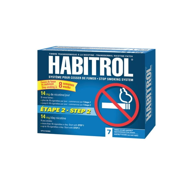 HABITROL 14 mg (timbre transdermique de nicotine) (étape 2), 7 ct