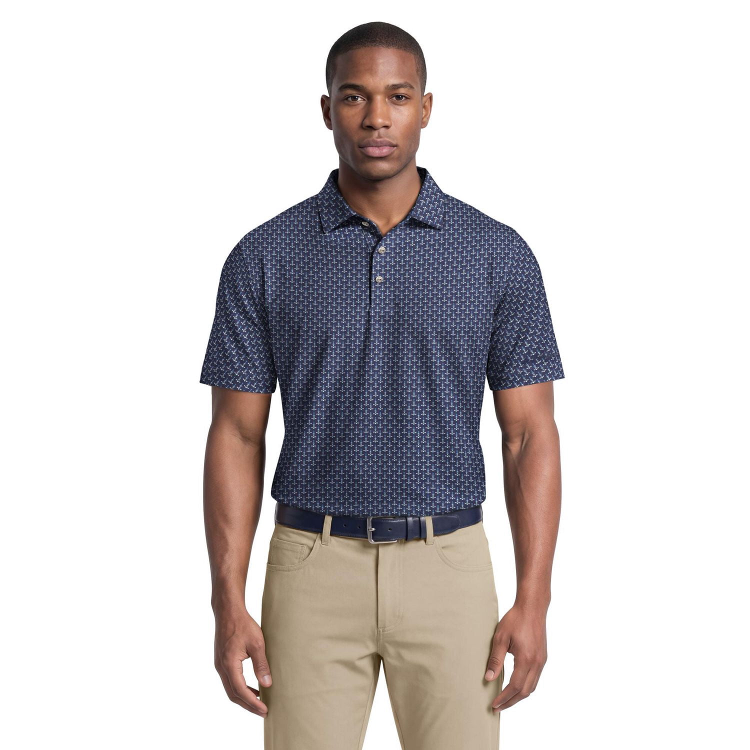 Polo de golf à manches courtes Ben Hogan Performance pour homme à motif miniature