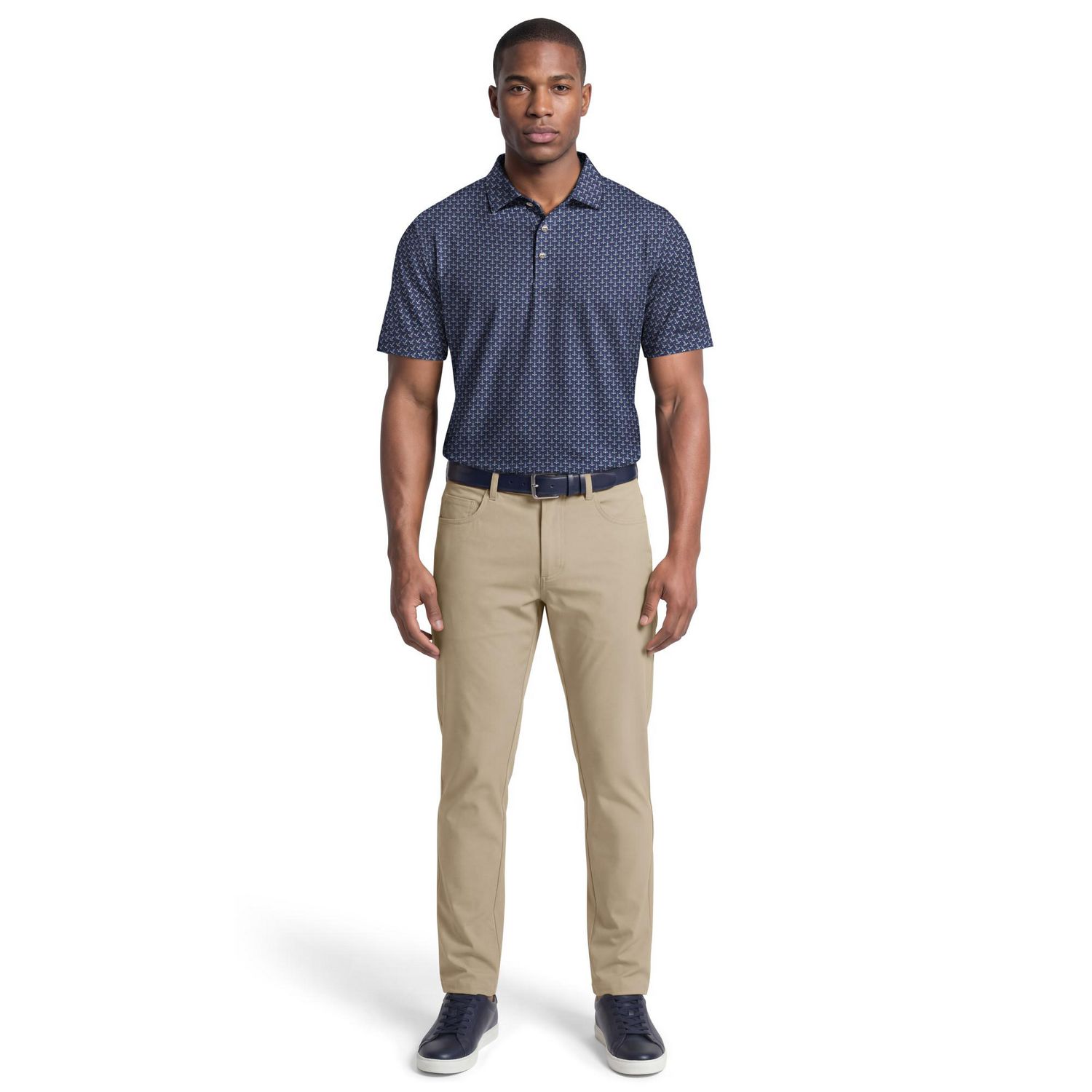 Polo de golf à manches courtes Ben Hogan Performance pour homme à motif miniature