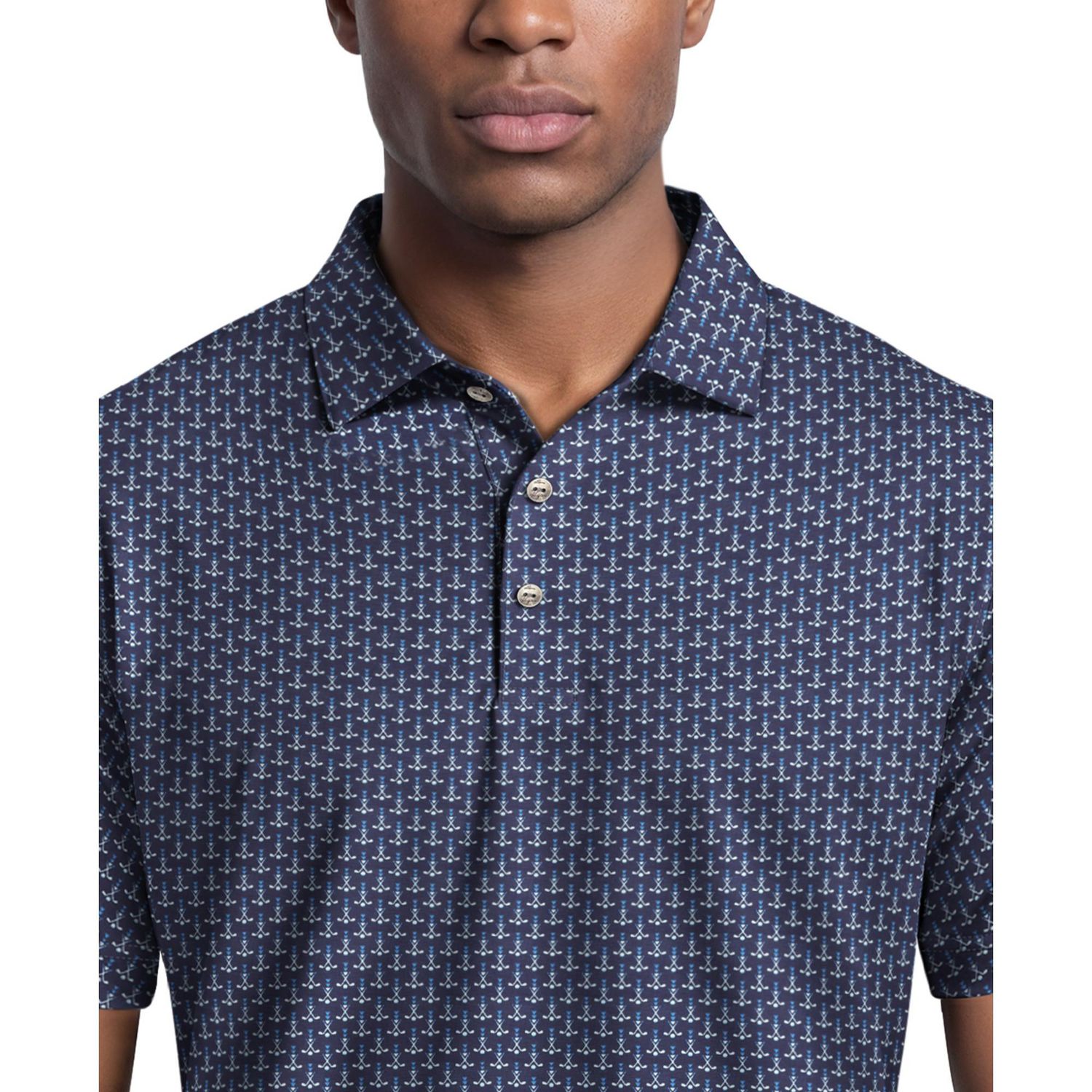 Polo de golf à manches courtes Ben Hogan Performance pour homme à motif miniature