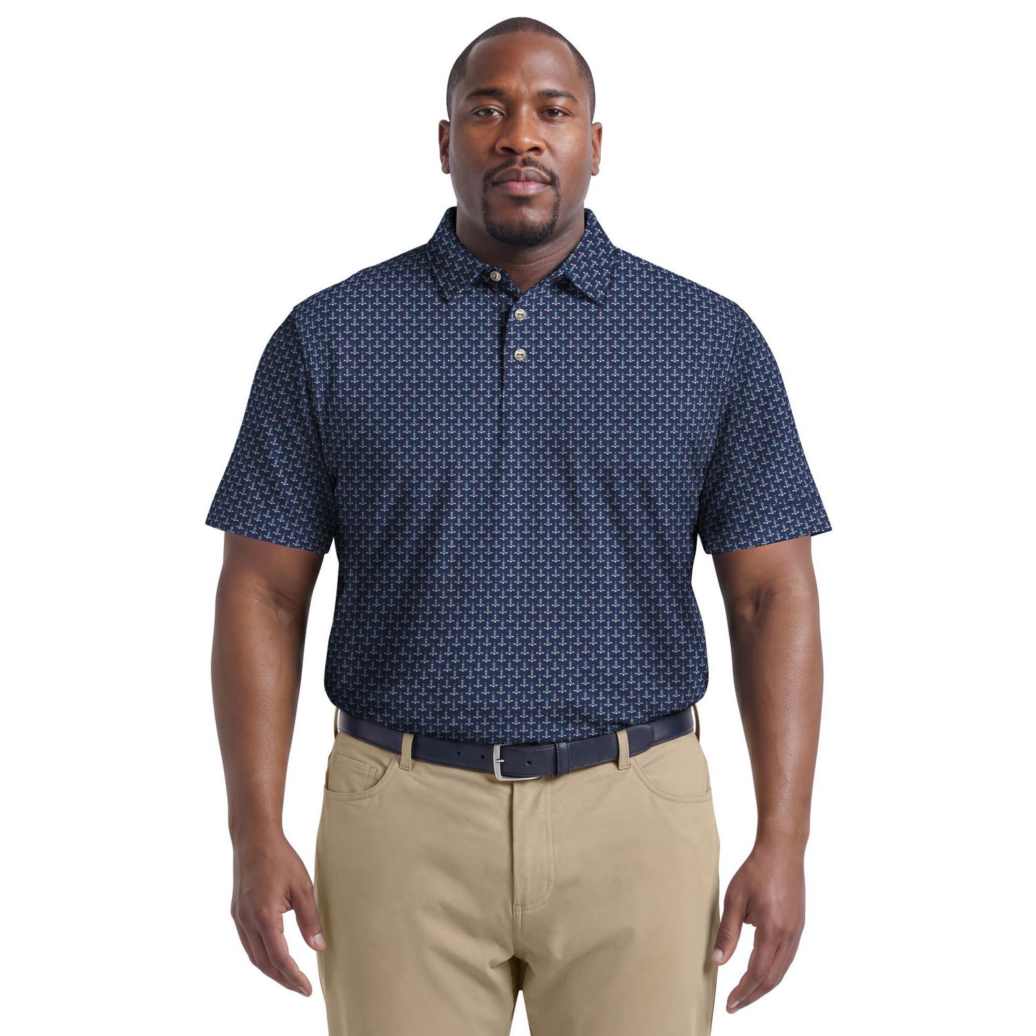 Polo de golf à manches courtes Ben Hogan Performance pour homme à motif miniature