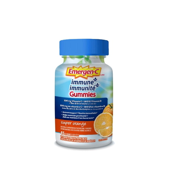 EMERGEN-C Immune+ Gummies (Super Orange flavour)