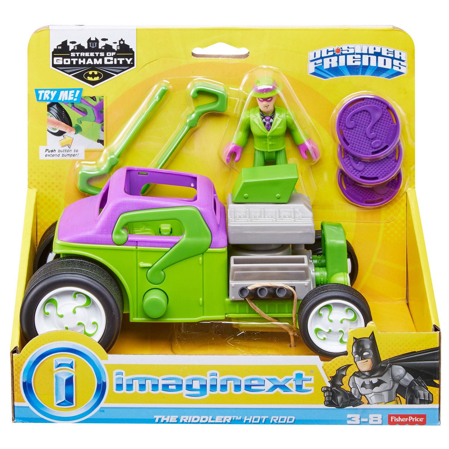 Imaginext riddler hot sale hot rod