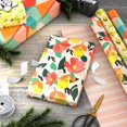 thumbnail image 2 of Hallmark Reversible Wrapping Paper (3 Rolls: 75 Sq. Ft. Ttl) Floral, Lemons, Bright Abstract , 2 of 7