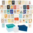 thumbnail image 1 of Hallmark All Occasion Boxed Set of Assorted Blank Greeting Cards with Card Organizer (Pack of 100)—Birthday, Thank You, Congratulations, Wedding, Baby, Thinking of You, Sympathy, 1 of 7