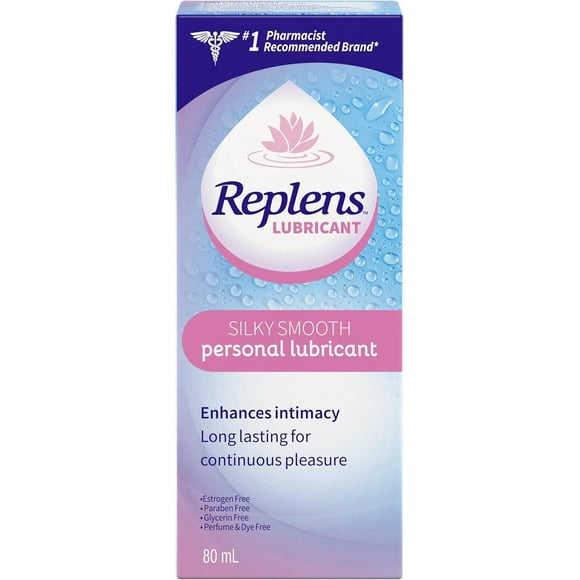 Replens Silky Smooth Personal Lubricant, Moisturizing & Long-Lasting Vaginal Lubricant, Paraben Free, Estrogen Free, Fragrance Free