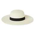 thumbnail image 1 of Time and Tru Women's Straw Panama Hat, 1 of 2