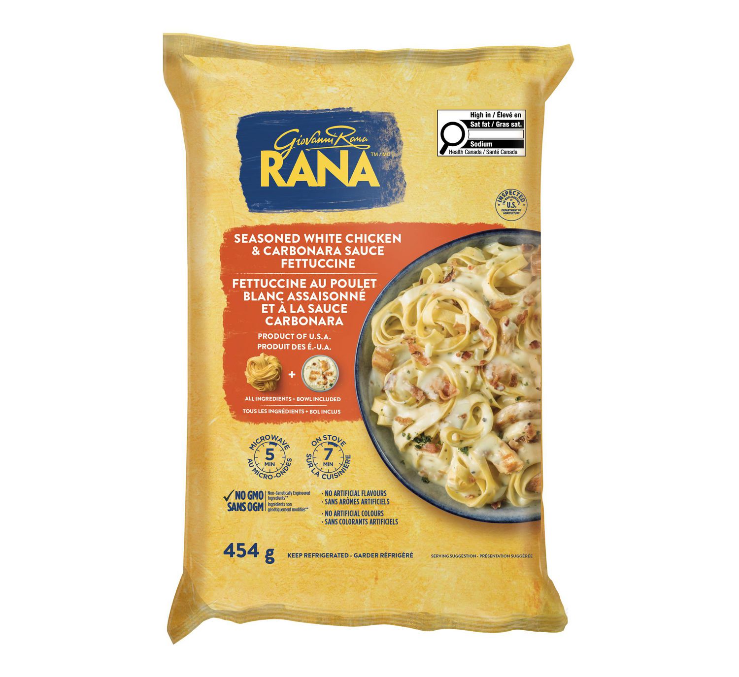 Rana Seasoned White Chicken & Carbonara Sauce Fettuccine