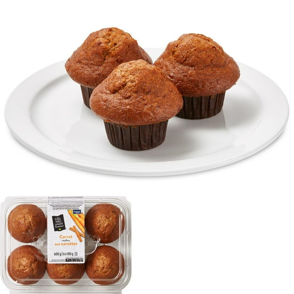 Your Fresh Market Carrot Muffins, 6 muffins, 600 g total