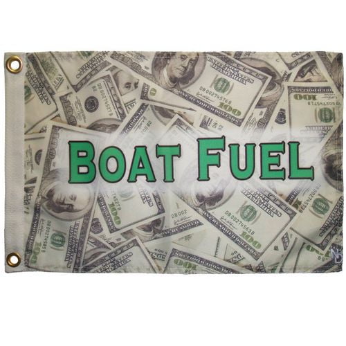 "Boat Fuel" Drapeau comique NAUTI