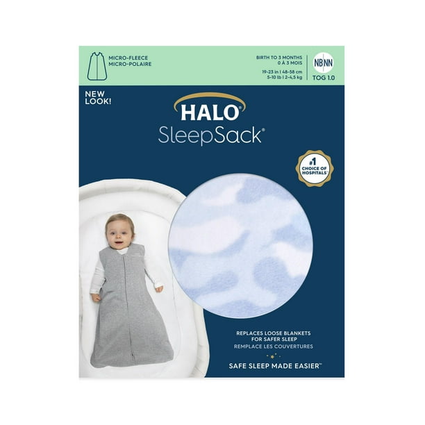 Gigoteuse HALO® SleepSack® - Micro Polaire - Sky + Sea MOY