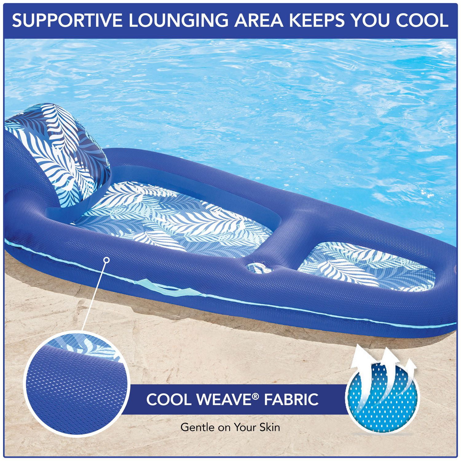 Aqua Luxury Oversized Pool Recliner Walmart