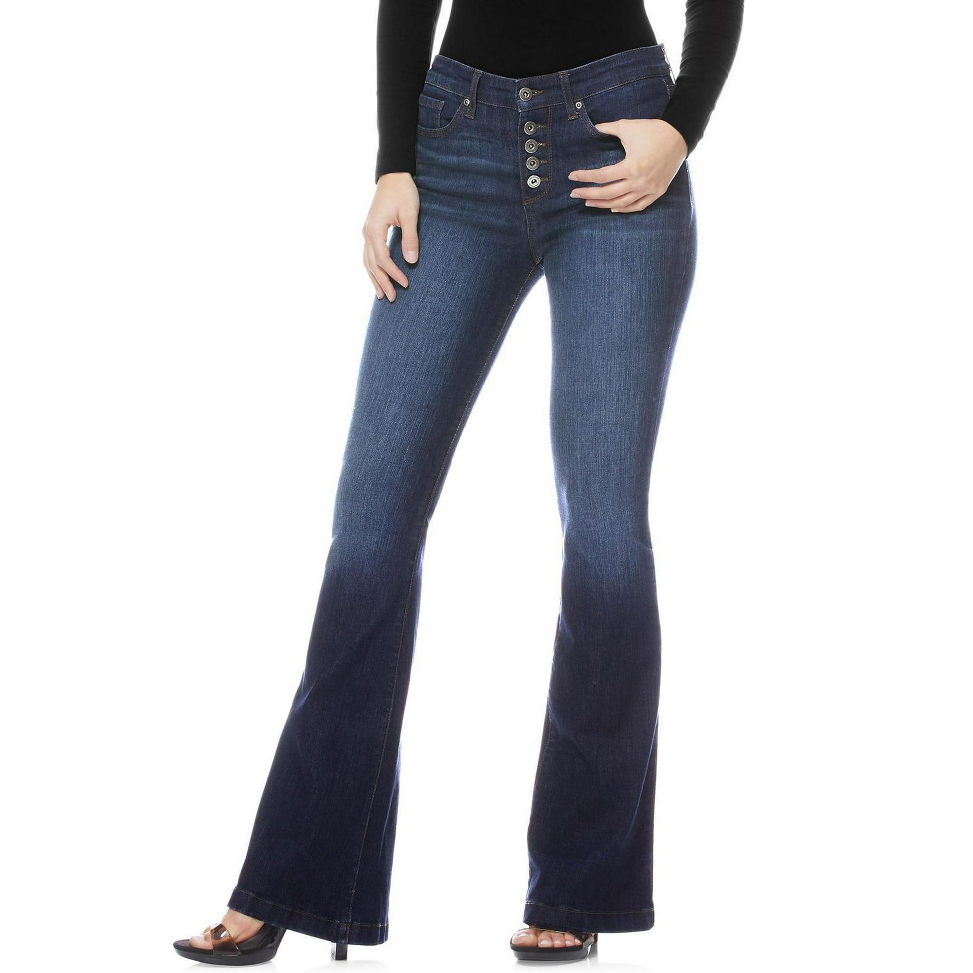 Sofia Jeans by Sofia Vergara Women's Melisa Flare High Waist Stretch Jeans  